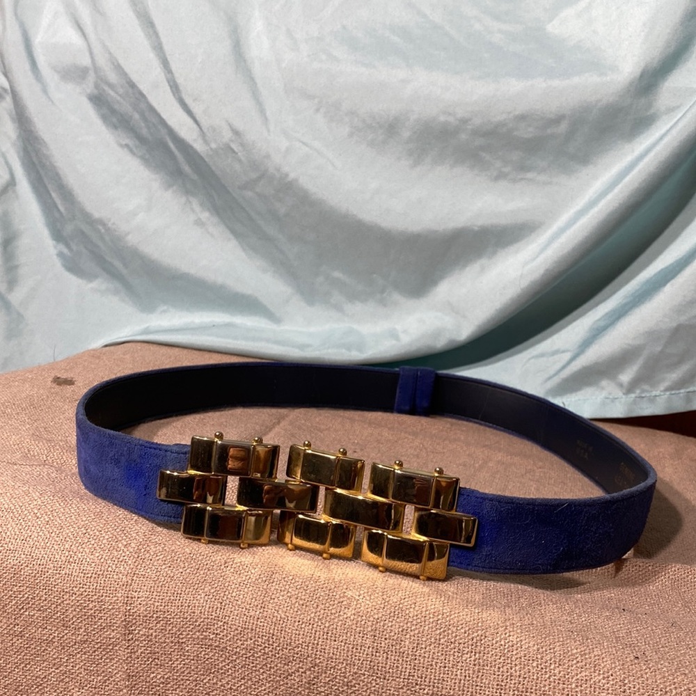 Never worn chain link belt genuine leather